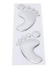 A Pair 3D Soft Rubber Car Stickers Feet Car Sticks Small Footprints Car Stickers Decorative Sticker(Silver),Size: 16 x 6cm A Pair 3D Soft Rubber Car Stickers Feet Car Sticks Small Footprints Car Stickers Decorative Sticker(Silver),Size: 16 x 6cm