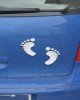 A Pair 3D Soft Rubber Car Stickers Feet Car Sticks Small Footprints Car Stickers Decorative Sticker(Silver),Size: 16 x 6cm A Pair 3D Soft Rubber Car Stickers Feet Car Sticks Small Footprints Car Stickers Decorative Sticker(Silver),Size: 16 x 6cm