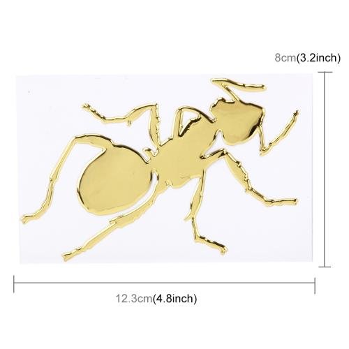 Ant Shape Car Plastic Decorative Sticker, Size: 12.3 x 8cm(Gold) Ant Shape Car Plastic Decorative Sticker, Size: 12.3 x 8cm(Gold)