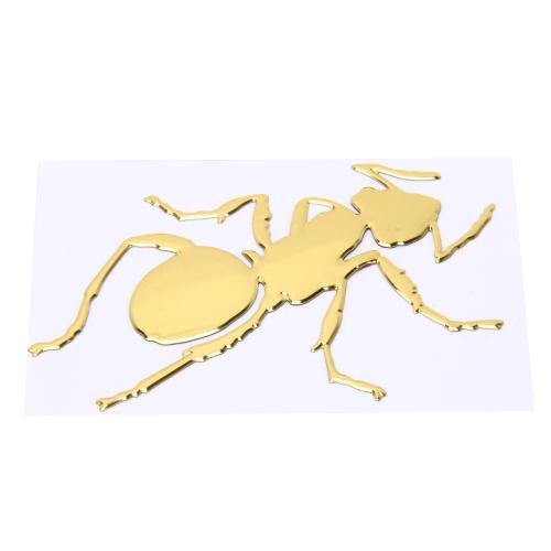 Ant Shape Car Plastic Decorative Sticker, Size: 12.3 x 8cm(Gold) Ant Shape Car Plastic Decorative Sticker, Size: 12.3 x 8cm(Gold)