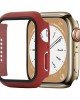 Shockproof PC+Tempered Glass Watch Protective Case For Apple Watch Series 8&7 45mm(Red Wine) Shockproof PC+Tempered Glass Watch Protective Case For Apple Watch Series 8&7 45mm(Red Wine)