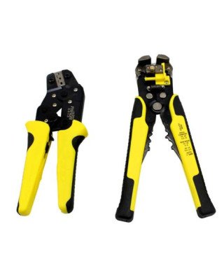 0.25-6.0mm Multi-function Wire Stripper + Carbon Steel Crimping Pliers + Storage Bag Tools Set