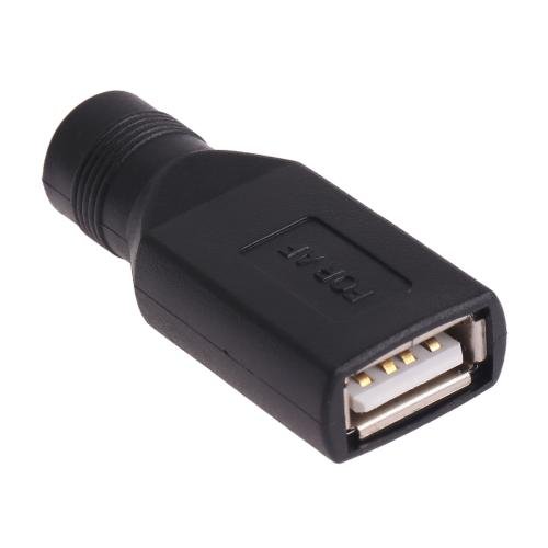 USB Female to 5.5 x 2.1mm Female Plug Adapter Connector USB Female to 5.5 x 2.1mm Female Plug Adapter Connector