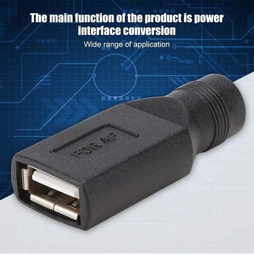 USB Female to 5.5 x 2.1mm Female Plug Adapter Connector USB Female to 5.5 x 2.1mm Female Plug Adapter Connector