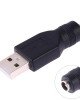 USB Male to 5.5 x 2.1mm Female Plug Adapter Connector