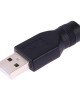 USB Male to 5.5 x 2.1mm Female Plug Adapter Connector