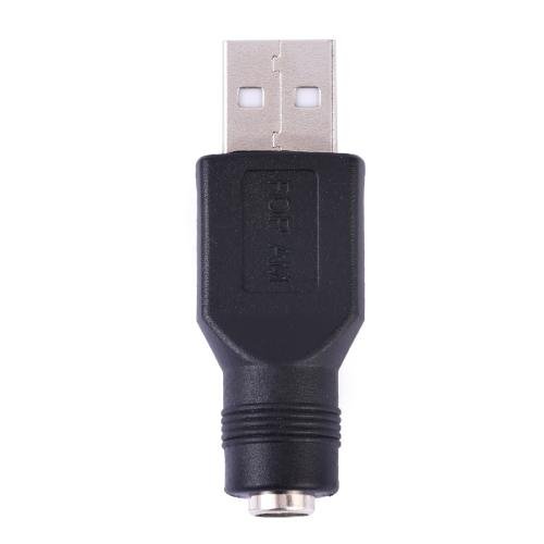 USB Male to 5.5 x 2.1mm Female Plug Adapter Connector