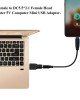 USB Male to 5.5 x 2.1mm Female Plug Adapter Connector