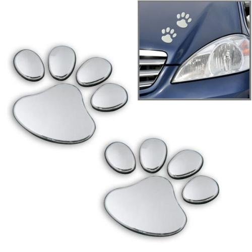 3D Footprint Pattern Car Sticker, Size: 7cm x 6cm (approx.)(Silver) 3D Footprint Pattern Car Sticker, Size: 7cm x 6cm (approx.)(Silver)