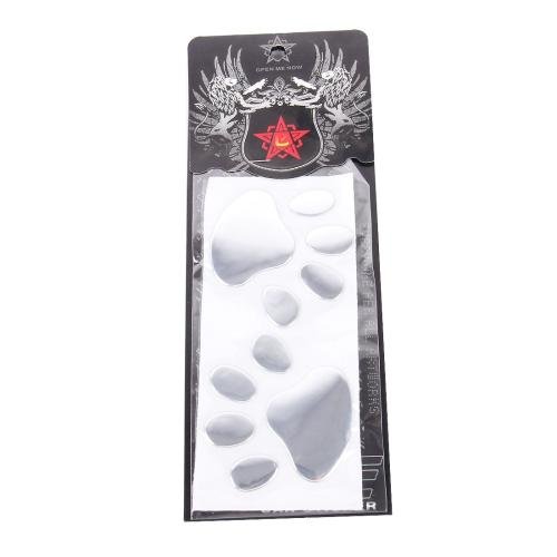 3D Footprint Pattern Car Sticker, Size: 7cm x 6cm (approx.)(Silver) 3D Footprint Pattern Car Sticker, Size: 7cm x 6cm (approx.)(Silver)