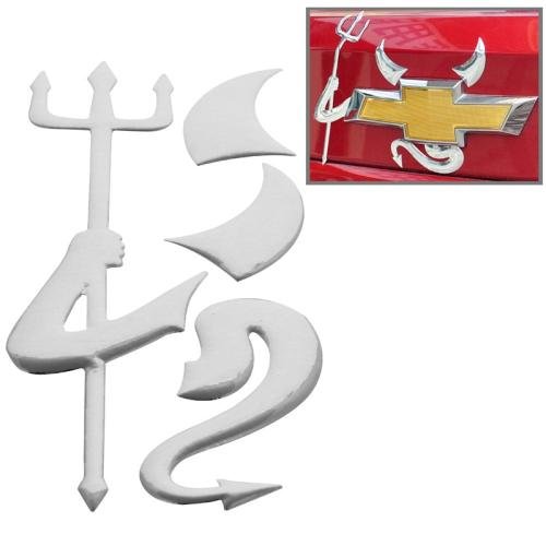 3D Demon Pattern Auto Emblem Logo Decoration Car Sticker, Size: 15cm x 5.5cm (approx.)(Silver) 3D Demon Pattern Auto Emblem Logo Decoration Car Sticker, Size: 15cm x 5.5cm (approx.)(Silver)
