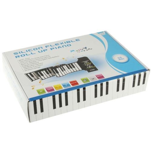 88 Keys Portable MIDI Silicone Flexible Roll Up Piano, Keyboard: 133 x 14.2 x 0.6cm 88 Keys Portable MIDI Silicone Flexible Roll Up Piano, Keyboard: 133 x 14.2 x 0.6cm