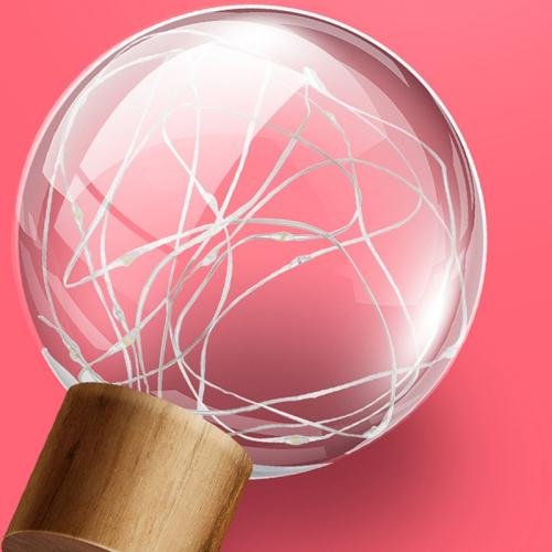 1.2W Star Moon Night Light USB Diamond Wood Base LED Atmosphere Light(Warm Light)