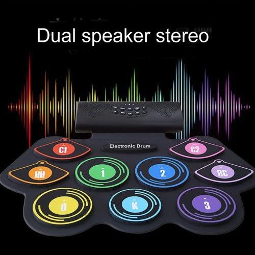 Hand-Rolled Drum Set Color Electronic Drum Lithium Battery Rechargeable Silicone Drum Set Hand-Rolled Drum Set Color Electronic Drum Lithium Battery Rechargeable Silicone Drum Set