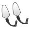 1 Pair WEST BIKING Bicycle Rearview Mirror Adjustable Mirror Mountain Bike Foldable Rearview Mirror(Long)