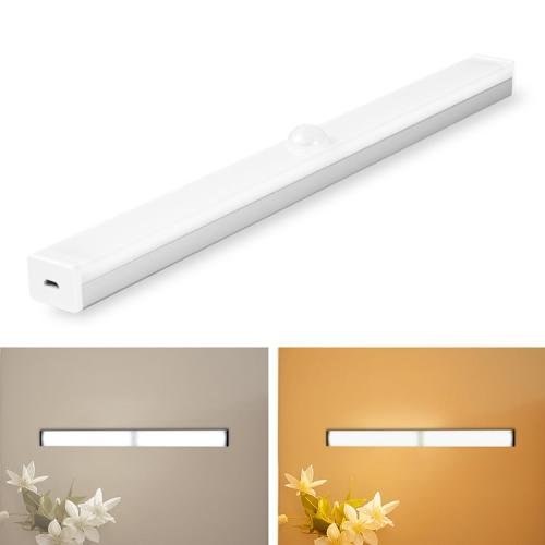 LED Human Body Induction Lamp Long Strip Charging Cabinet Lamp Strip, Size: 10cm(Silver and Warm Light) LED Human Body Induction Lamp Long Strip Charging Cabinet Lamp Strip, Size: 10cm(Silver and Warm Light)