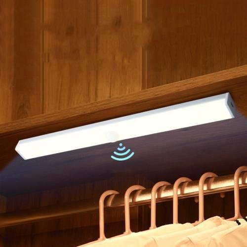 LED Human Body Induction Lamp Long Strip Charging Cabinet Lamp Strip, Size: 10cm(Silver and Warm Light) LED Human Body Induction Lamp Long Strip Charging Cabinet Lamp Strip, Size: 10cm(Silver and Warm Light)