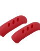 1 Pair Silicone Pot Handle Insulation Cover Iron Pot Handle Cover(Red)