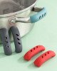 1 Pair Silicone Pot Handle Insulation Cover Iron Pot Handle Cover(Red)