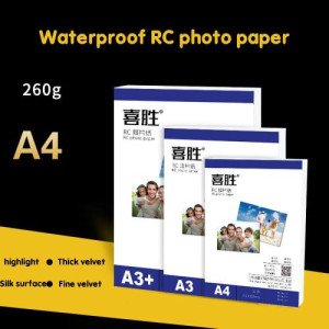 A3+ 20 Sheets 260g Waterproof RC Photo Paper for Brother/Epson/Lenovo/HP/Canon Inkjet Printers(Silk Surface)