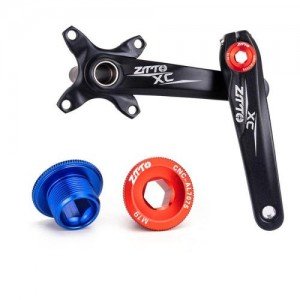 2pcs ZTTO Bicycle Aluminum Alloy Crank Cover Mountain Bike Crank Screws, Style: M18 Black